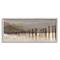 Stupell Industries Abstract Mountain Range Wooden Pillars Monochromatic Brown in Gray Frame Wall Art